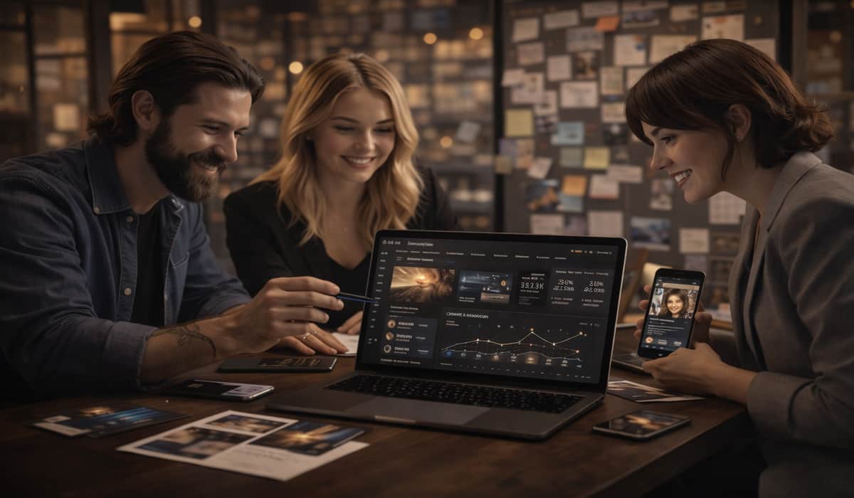 Brand and influencer collaboration supported by AI content strategy