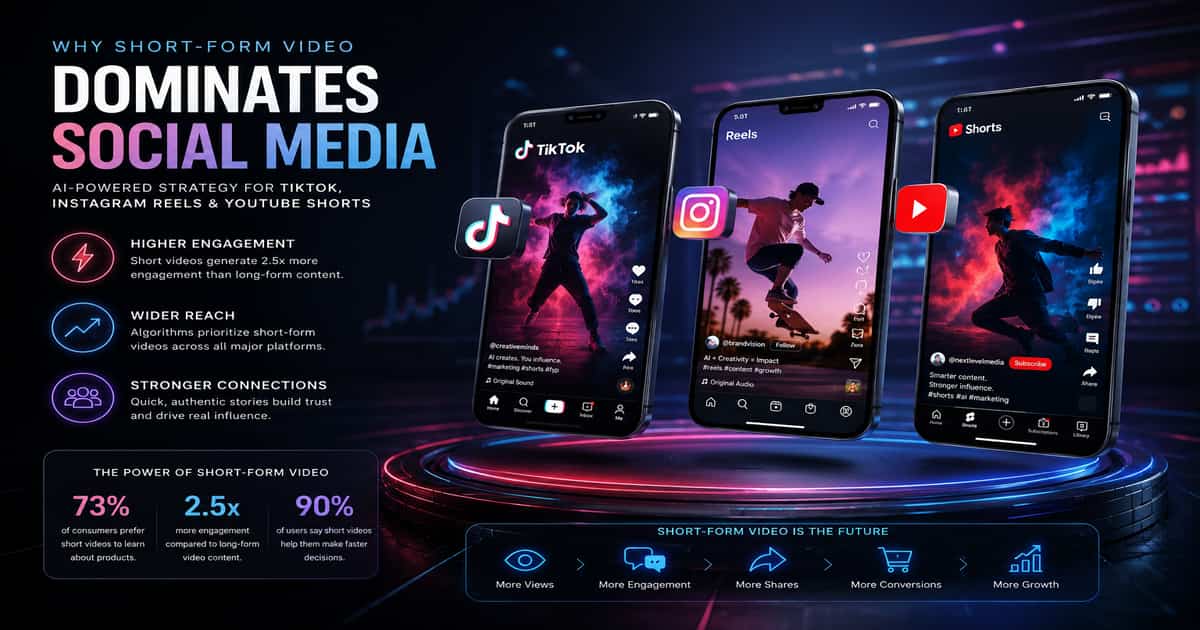 AI short form video marketing strategy for TikTok Instagram Reels and YouTube Shorts