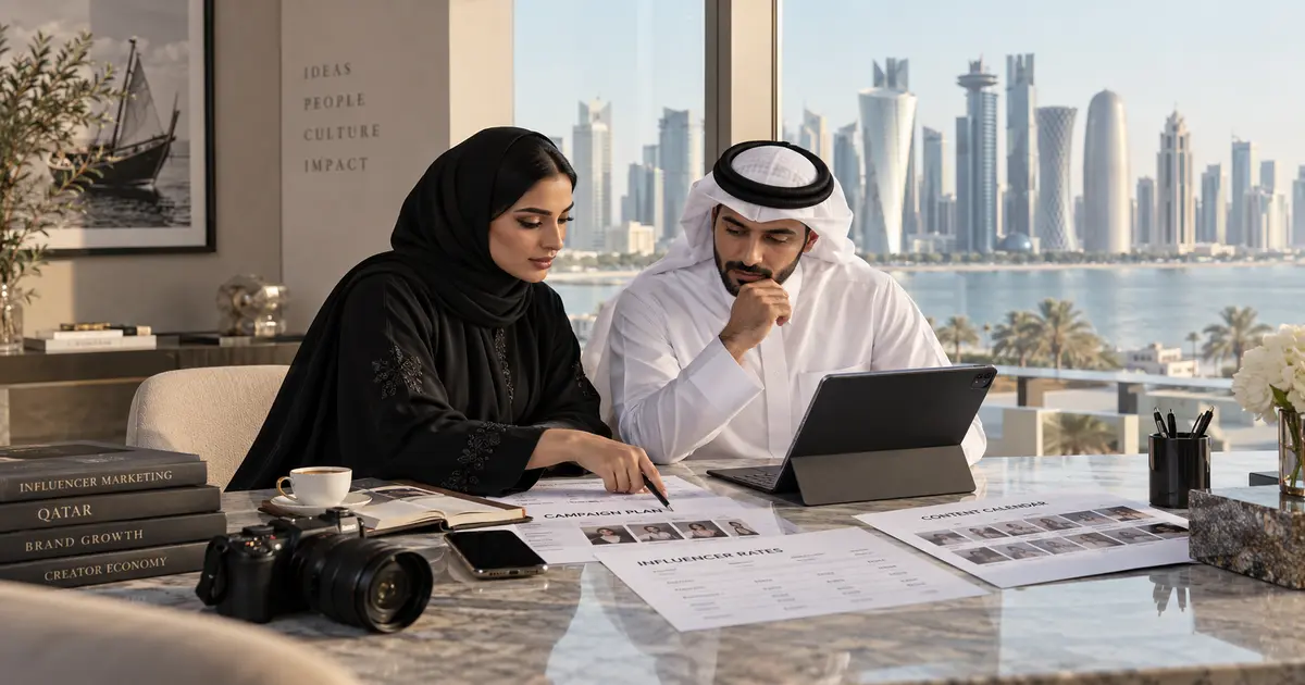 أسعار إعلانات المشاهير والمؤثرين في قطر 2026 بالريال القطري في الدوحة