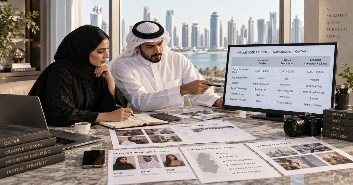 مقارنة أسعار مؤثري إنستغرام وتيك توك وسناب شات في قطر والدوحة