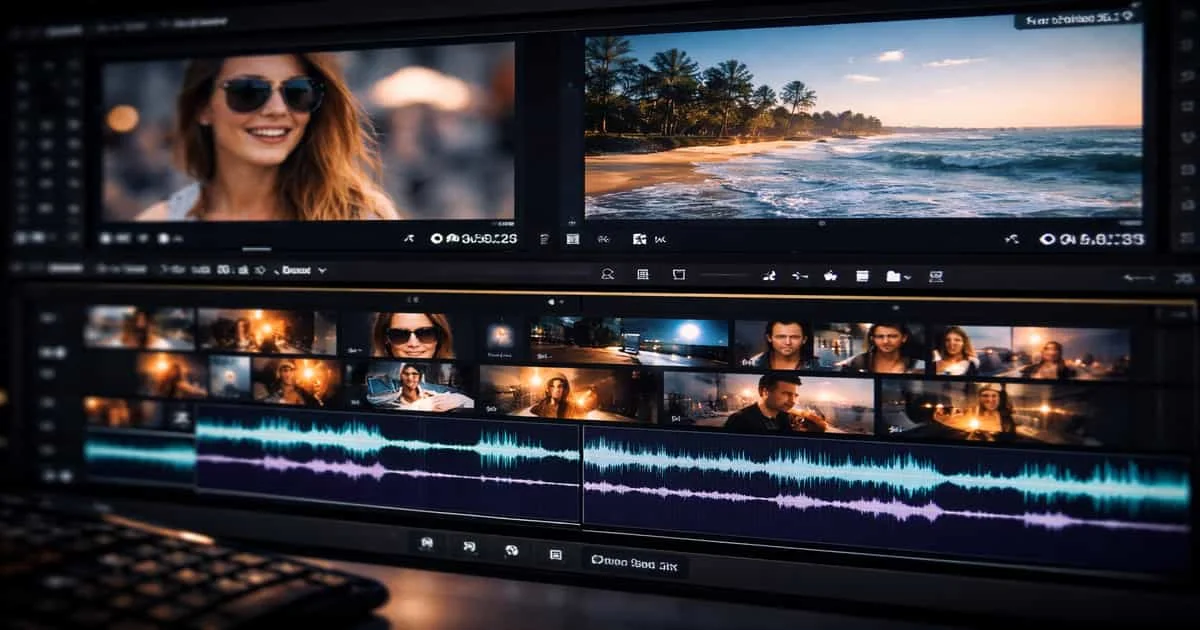 مونتاج ريلز احترافي يوضح الإيقاع البصري وتوزيع اللقطات والنصوص داخل فيديو إنستقرام ريلز