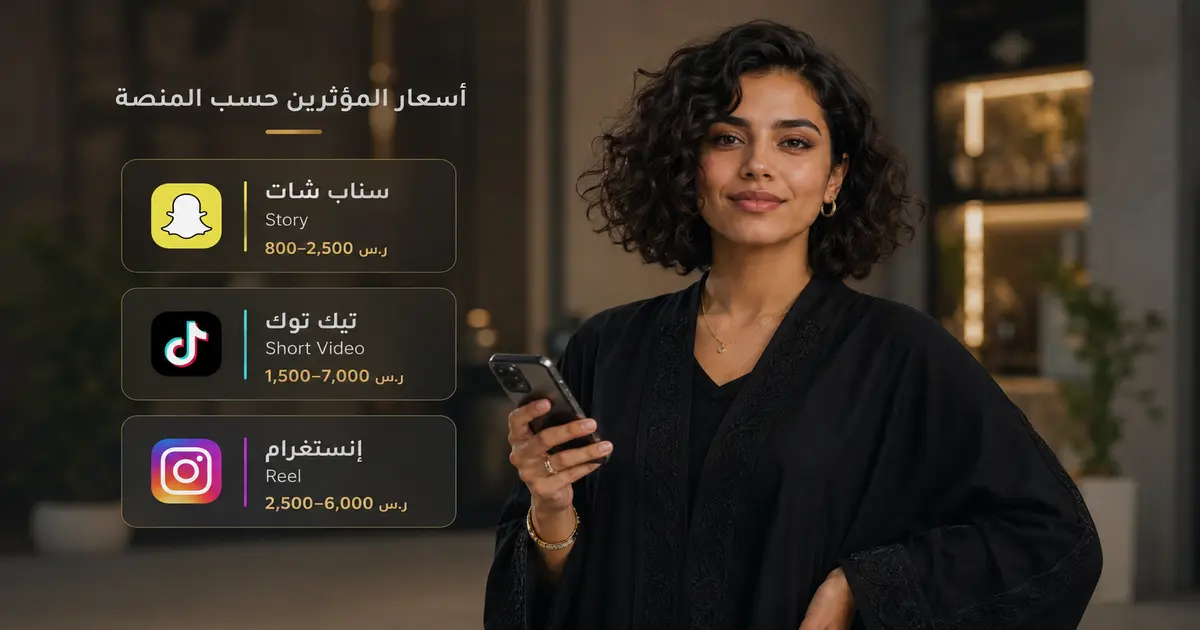 أسعار إعلانات المشاهير والمؤثرين في السعودية على سناب شات وتيك توك وإنستغرام