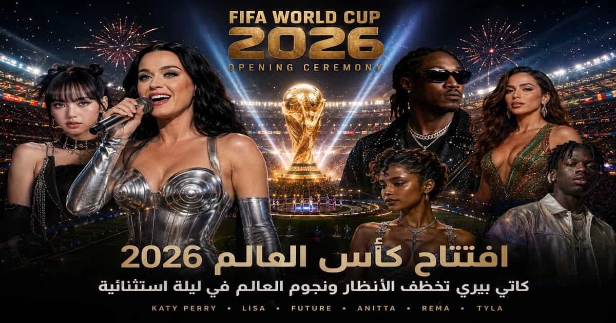 كاتي بيري والمشاهير في افتتاح كأس العالم 2026
