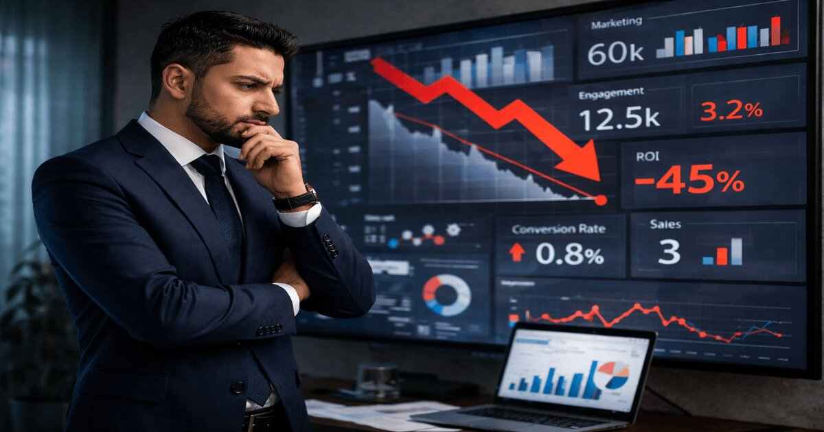 مدير تسويق يراجع مؤشرات الأداء بقلق: دليل اختيار منصة التسويق عبر المؤثرين في السعودية وتجنّب التفاعل الوهمي ورفع ROI