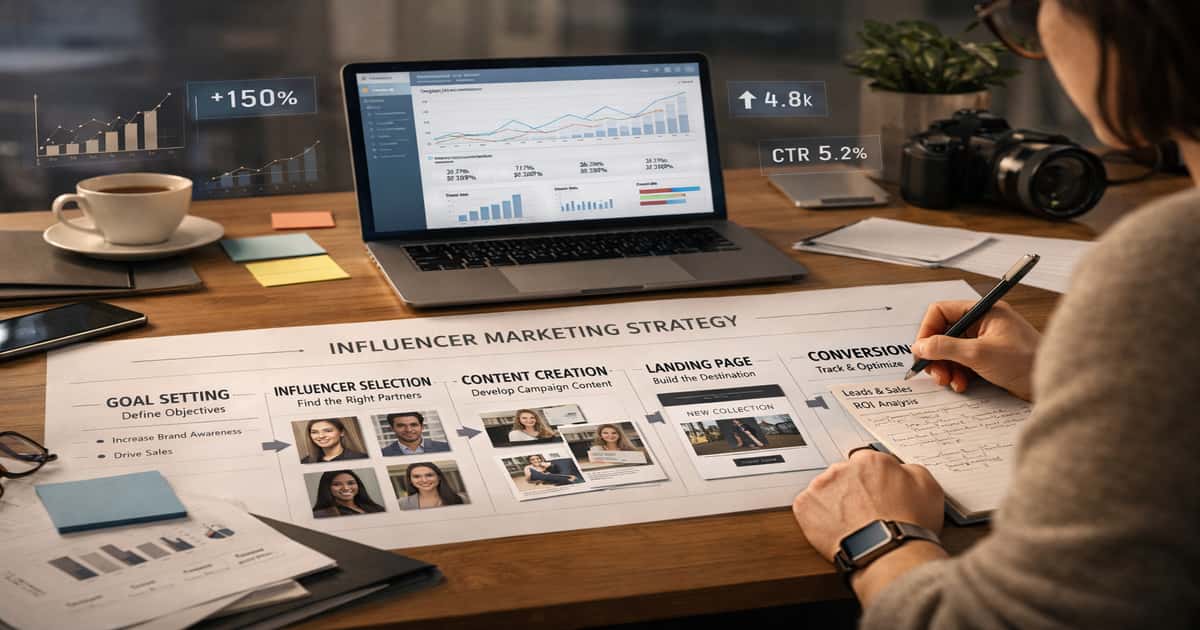 إطار عملي للتسويق عبر المؤثرين يوضح خطوات بناء حملة ناجحة وتحقيق نتائج ومبيعات فعلية