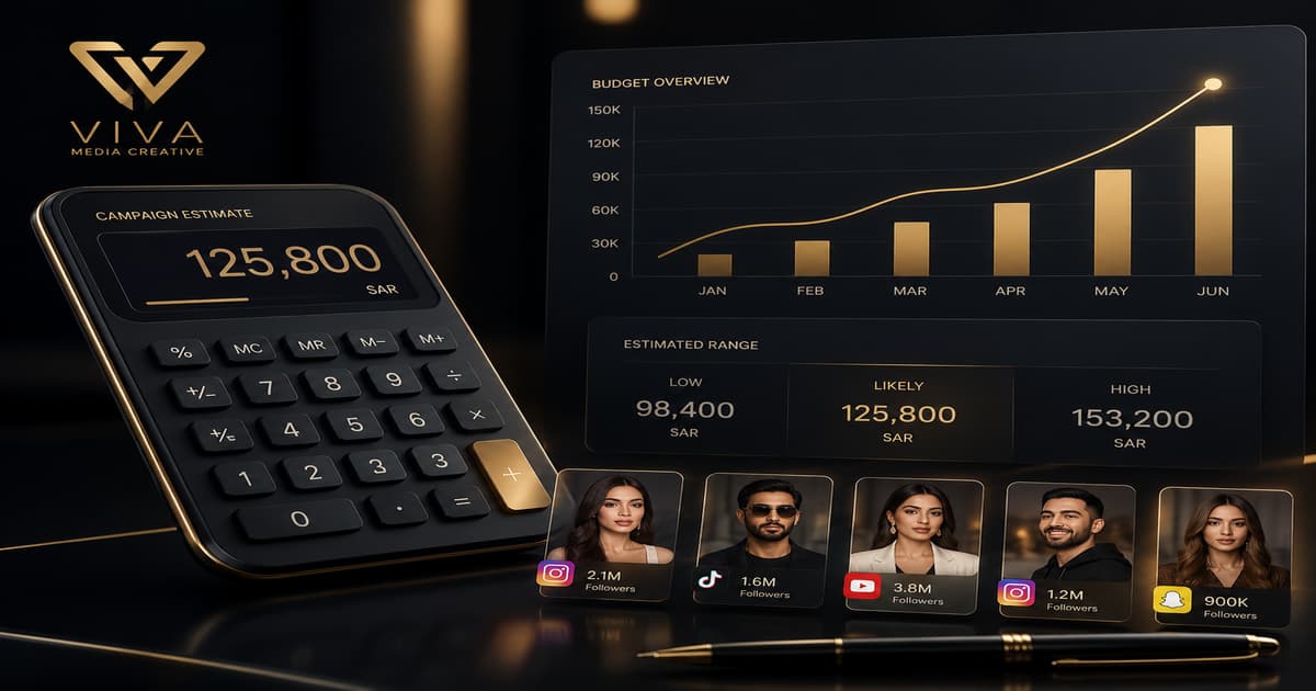 حاسبة Viva Media Creative لتقدير ميزانيات حملات المؤثرين في السعودية والإمارات ومصر