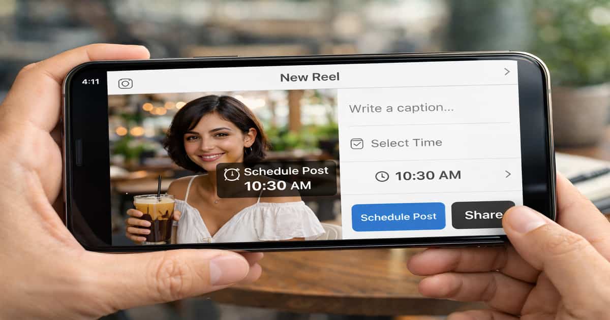 نشر منشور على إنستغرام وكتابة الكابشن قبل الضغط على زر النشر