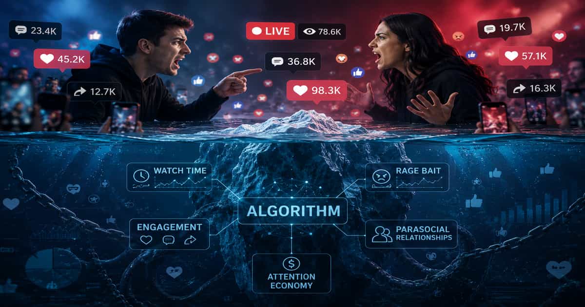 الجدل على تيك توك يظهر فوق السطح، بينما تقود الخوارزمية ووقت المشاهدة والتفاعل الانتشار خلف الكواليس