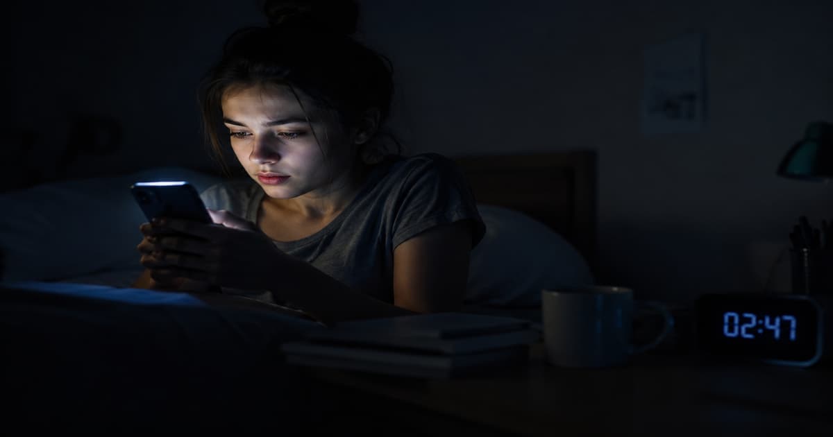 شخص يتابع مقاطع تيك توك القصيرة على هاتف ذكي