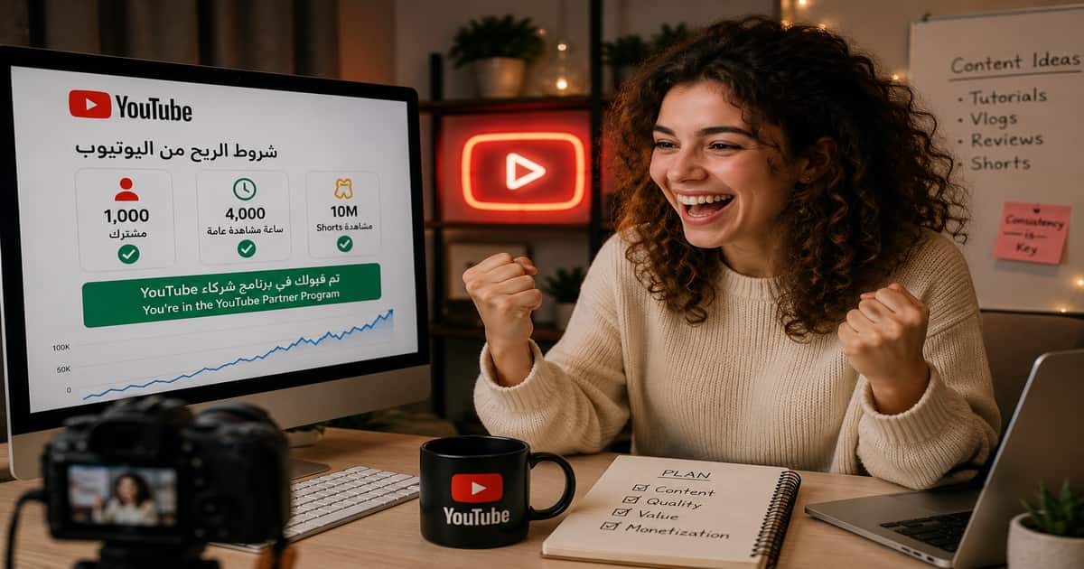 شروط الربح من اليوتيوب وبرنامج شركاء YouTube في 2026 و2027